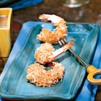 Breaded Shrimp with Honey-Mustard Sauce Recipe | MyRecipes image