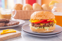 Caribbean Grilled Burger With Pineapple Sauce Recipe ... image