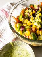 Mexican Corn Salad Recipe With Cilantro Lime Dressing image