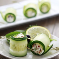 Cucumber Feta Rolls | Easy Holiday Appetizer | Good Life Eats image