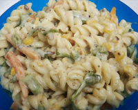 Vegetable Pasta in White Sauce Recipe | SideChef image
