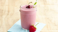 Cherry-Berry Smoothies Recipe - BettyCrocker.com image