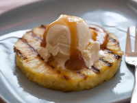 Grilled Pineapple with Vanilla Ice Cream And Rum Sauce ... image