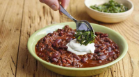 Triple Pepper Beef & Beer Chili | Recipe - Rachael Ray Show image