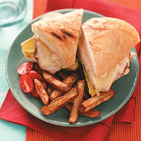 Pork Panini & Spiced Fries Recipe: How to Make It image