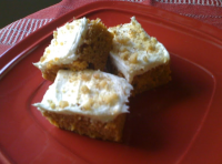 Butter (NOT OIL) Pumpkin Bars with ... - Just A Pinch Recipes image
