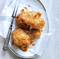 Tea-Brined and Double-Fried Hot Chicken Recipe - Josh ... image