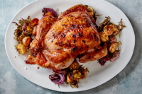 Roast Chicken With Crunchy Seaweed and Potatoes Recipe ... image
