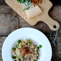 Dried-Porcini-Mushroom Risotto with Goat Cheese Recipe ... image