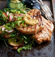 Dijon Pork Chops with Apple Salad | Better Homes & Gardens image