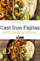 Cast Iron Steak & Shrimp Fajitas | Lodge Cast Iron image