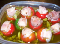 Pickled Stuffed Cherry Hot Peppers | Just A Pinch Recipes image
