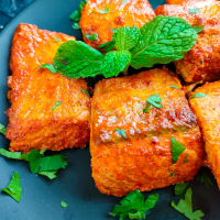 Easy Tandoori Salmon (Oven Baked) - Go Healthy Ever After image