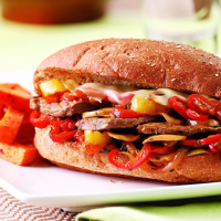 Philly Cheese Steak Sandwich Recipe | EatingWell image