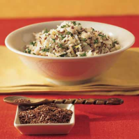 Confetti Rice Pilaf with Toasted Flaxseed Recipe | MyRecipes image