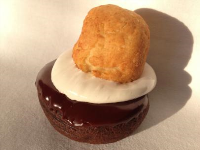 Cocoa Chocolate Doughnuts with Deep Fried Marshmallow ... image