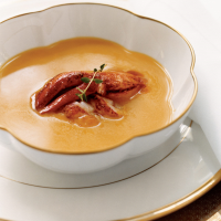 Pumpkin Soup with Creole Lobster Recipe - Allison Vines ... image