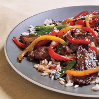 Spicy Beef and Bell Pepper Stir-Fry Recipe | MyRecipes image