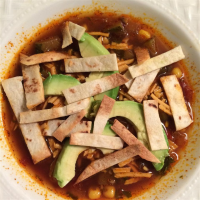 Vegetarian Tortilla Soup with Avocado Recipe | Allrecipes image