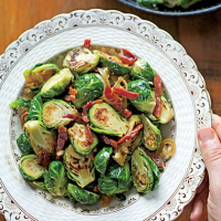 Brussels Sprouts with Ham & Caramelized Onions Recipe ... image