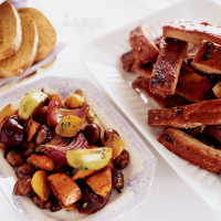 Root Vegetable Pan Roast with Chestnuts and Apples Recipe ... image