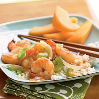 Stir-Fried Ginger Shrimp Recipe | MyRecipes image
