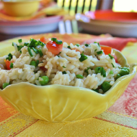 Puerto Rican Pigeon Pea Rice & Pork | Just A Pinch Recipes image