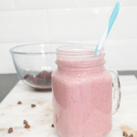 Chocolate protein berry weight gain smoothie recipe (Keto ... image