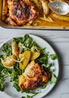 Lime Pickle–Roasted Chicken with Potatoes and Watercress ... image