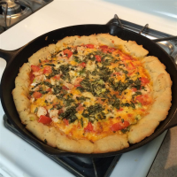 Deep-Dish Cast Iron Pizza Recipe | Allrecipes image