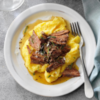 Rosemary Beef Roast over Cheesy Polenta Recipe: How to Make It image