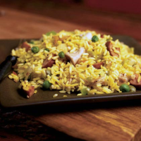 One-Dish Chicken and Kielbasa Rice Recipe | MyRecipes image