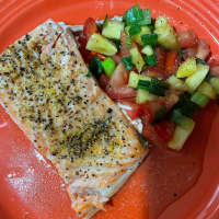 Salmon with Pineapple Tomato Salsa Recipe | Allrecipes image