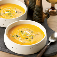 Creamy Carrot Soup with Scallions and Poppy Seeds Recipe ... image