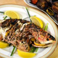 Grilled Whole Fish with Lemon, Garlic, and Herbs - New ... image