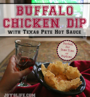 Buffalo Chicken Dip Recipe with Texas Pete Hot Sauce – Joy ... image