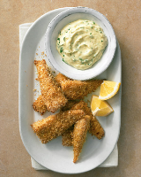 Panko-Crusted Fish Sticks with Herb Dipping Sauce Recipe ... image