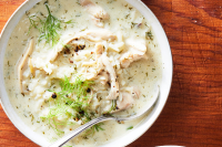 Slow Cooker Creamy Chicken Soup With Lemon, Rice and Dill ... image