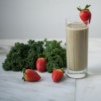 Peanut Butter-Strawberry-Kale Smoothie Recipe | EatingWell image