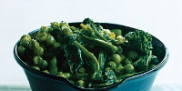 Sauteed Broccoli Rabe and Peas. Recipe | Epicurious image