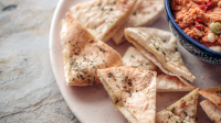Quick and Easy Homemade Pita Chips | Yuzu Bakes image