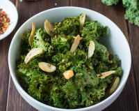 Spicy Garlic Kale Chips Recipe | SideChef image