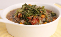 Crockpot Lentil and Kale Soup Recipe | Laura in the ... image