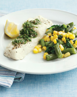 Cod Fillets with Caper Butter Recipe | Martha Stewart image