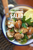Easy Raw Mushroom Salad Recipe | Simple. Tasty. Good. image