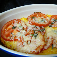Baked Polenta with Fresh Tomatoes and Parmesan Recipe ... image