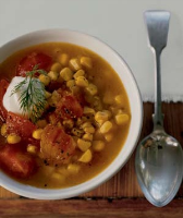 Fresh Corn and Tomato Soup Recipe | Real Simple image