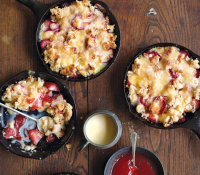 White Chocolate Strawberry Biscuit Pudding | Lodge Cast Iron image