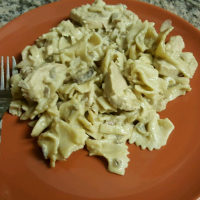 Pasta with Chicken Mushroom Cream Sauce Recipe | Allrecipes image