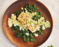 Harlem Renaissance Salmon with Simple Spinach Recipe ... image